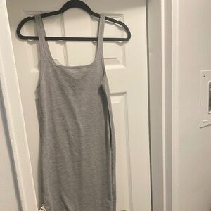 Grey midi dress